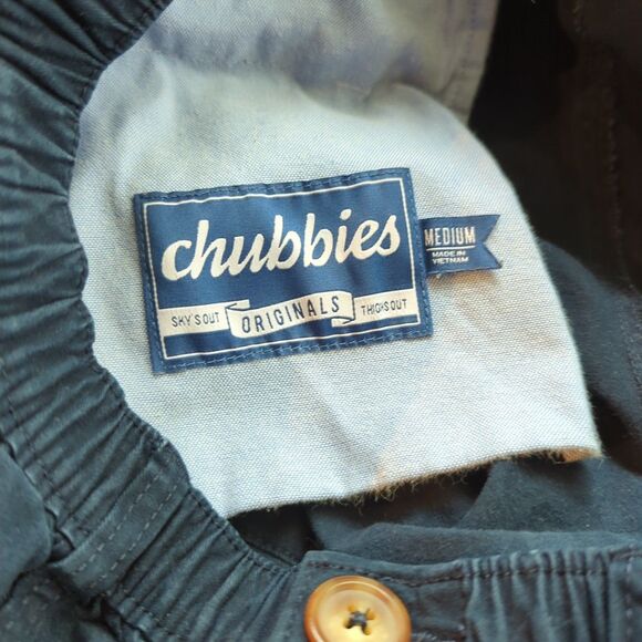 Chubbies Originals Stretch Shorts Mens Medium Blue Elastic Waist Chino Casual - Picture 6 of 8